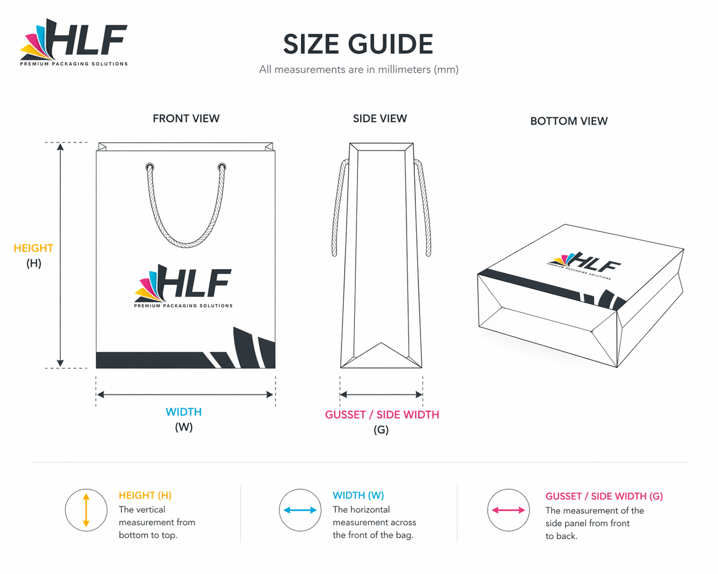 HLF custom-paper-bag paper bag size guide